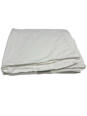 Casaluna Classic White 100% Supima Cotton Flat Sheet Bedding Lightweight